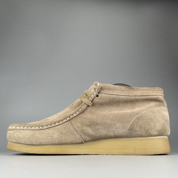 Clarks Stinson Hi Men’s Size 10 M Sand Suede Chukka Ankle Boots Casual Lace Up - Picture 7 of 9